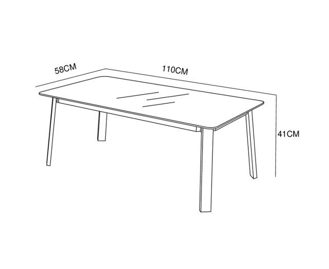 MASSA ΤΡΑΠΕΖΑΚΙ 110X58X41CM  - ΓΚΡΙΖΟ