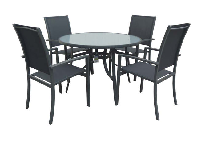 LONDON OUTDOOR TABLE 110CM - GREY