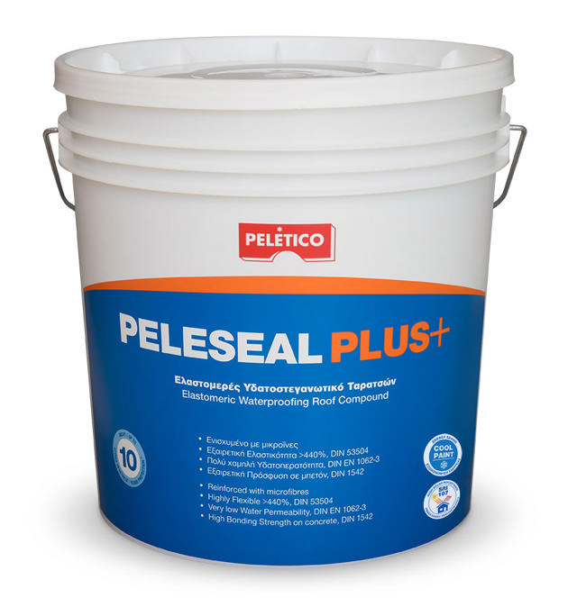 PELESEAL PLUS+® ΕΛΑΣΤΟΜΕΡΕΣ ΥΔΑΤΟΣΤΕΓΑΝΩΤΙΚΟ ΤΑΡΑΤΣΩΝ ΛΕΥΚΟ 5L