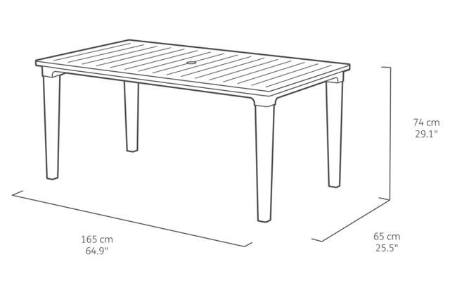 KETER FUTURA TABLE GRAPHITE