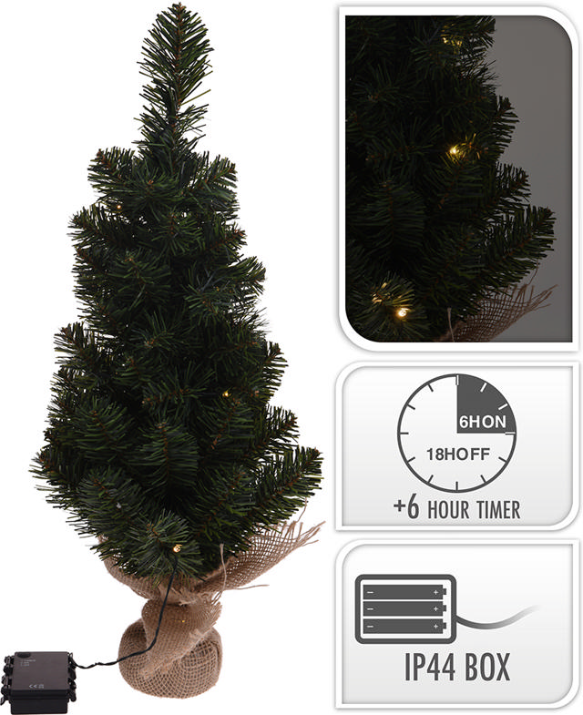 XMAS TREE 60CM 10LED WARM WHIT