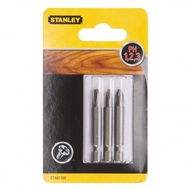 STANLEY SCREWDRIVER BITS PZ 1,2,3