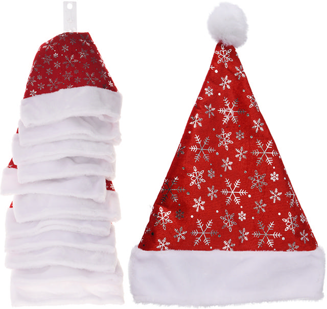 SANTA HAT WITH DESIGN 40CM