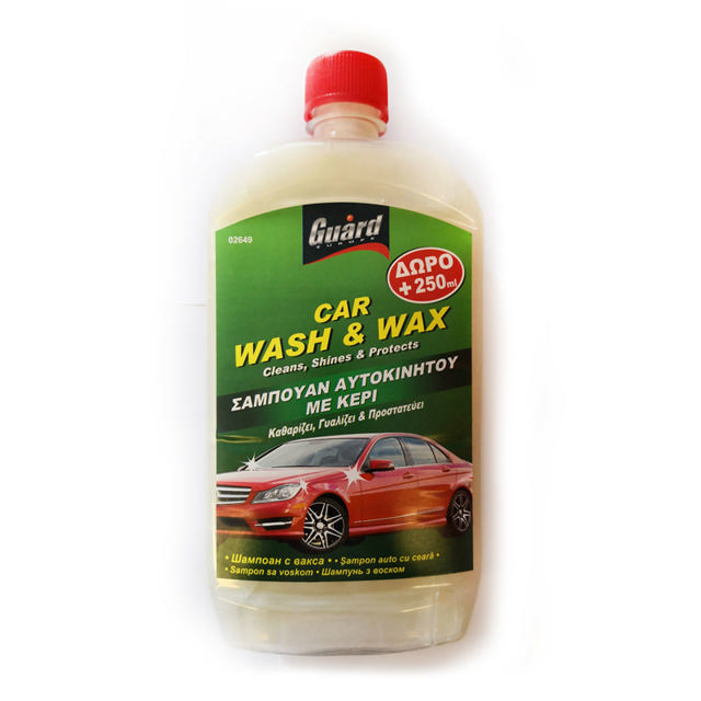 GUARD CAR SHAMPOO & WAX 500ML + 250ML FREE