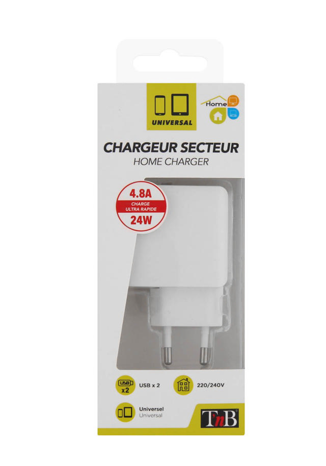 TNB 4.8AX2USB MAIN CHARGER WHI