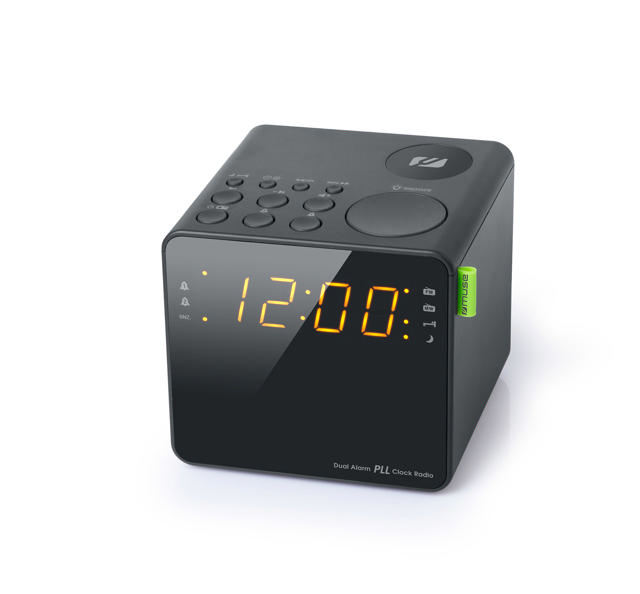 MUSE M-187 CR DUAL ALARM CLOCK BLACK