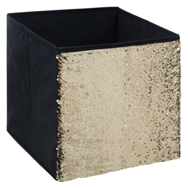 SEQUIN NON WOVEN BOX BLACK