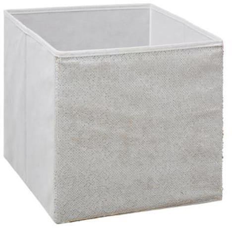 SEQUIN NON WOVEN BOX WHITE