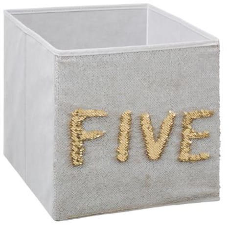 SEQUIN NON WOVEN BOX WHITE