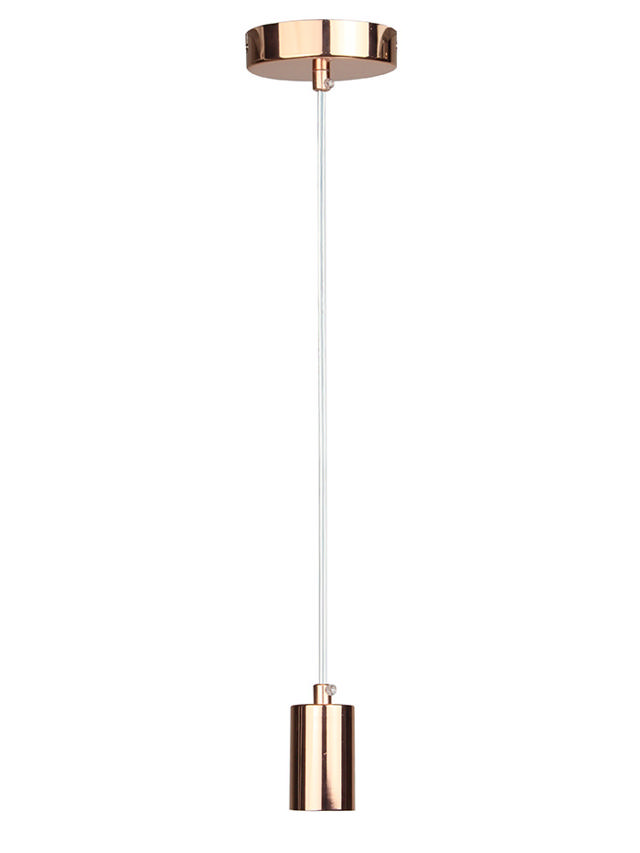 SUNLIGHT 1xE27 (MAX. 60W) PENDANT LIGHT METAL ROSE GOLD Ø85xH1063MM