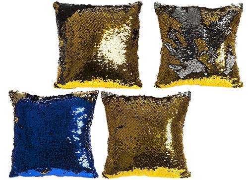 MAGIC CHANGING SEQUIN CUSHION 30CM 2 TONE