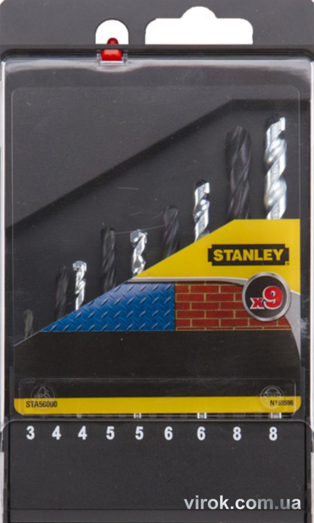 STANLEY MIXED DRILL BIT SET 9PCS