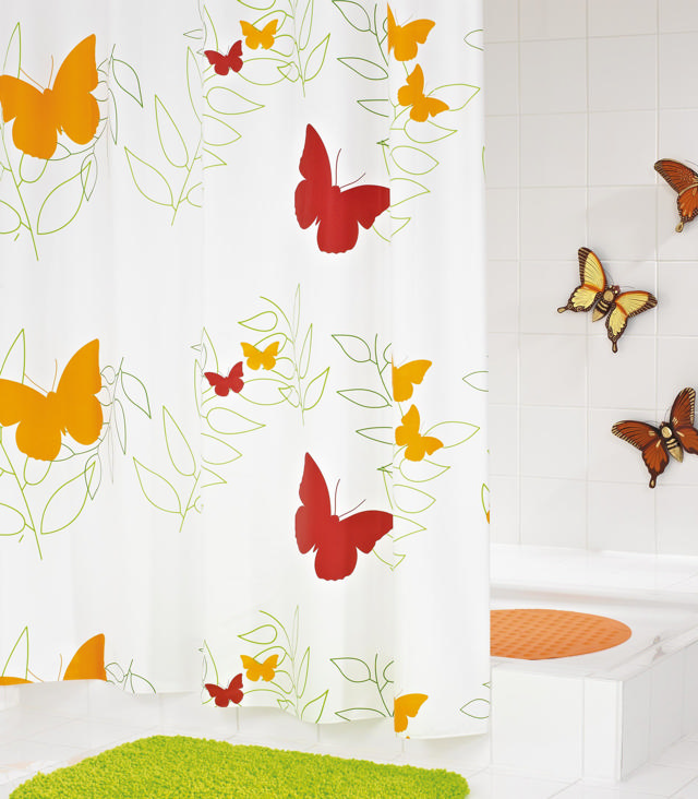 SH.CURTAIN BUTTERFLIES 180X200