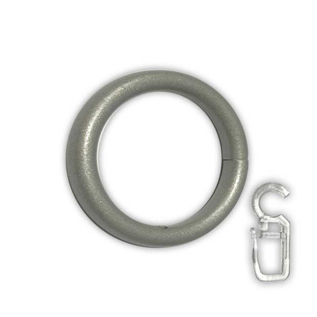 RINGS W HOOK 12MM CHRM 10PC PL