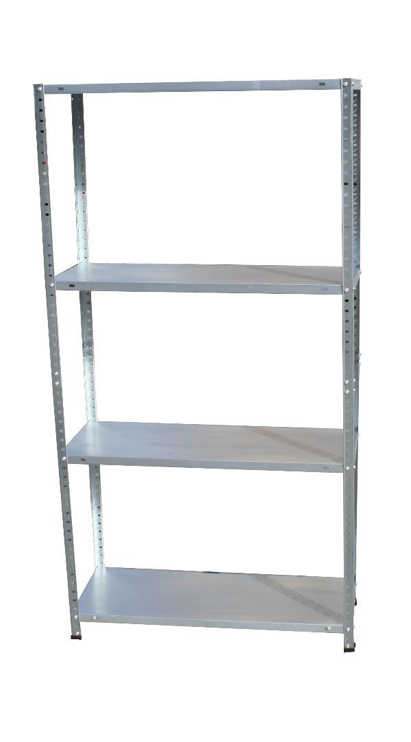 TIDDY BOLTED 4 METAL RACK GALVANIZED 70X30X145CM 30KG