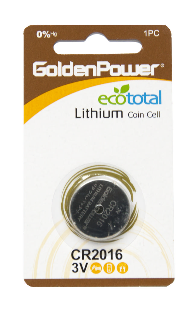 GOLDEN POWER 3V LITHIUM BUTTON CR2016