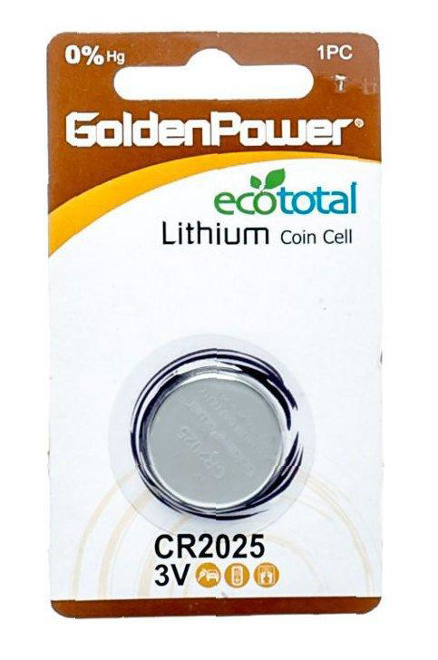 GOLDEN POWER 3V LITHIUM BUTTON CR2025