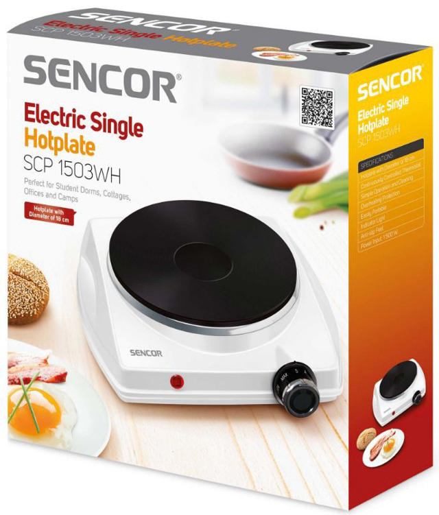 SENCOR SCP1503WH ELECTRIC HOTPLATE 1.5KW WHITE