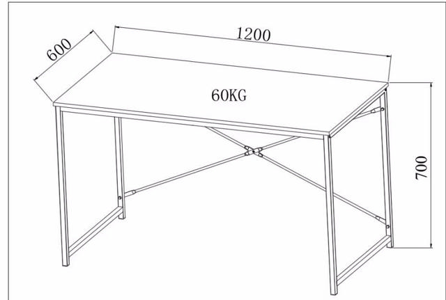 SUPEROFFICE MAROCO ΓΡΑΦΕΙΟ ΜΑΥΡΟ 120X60X70CM