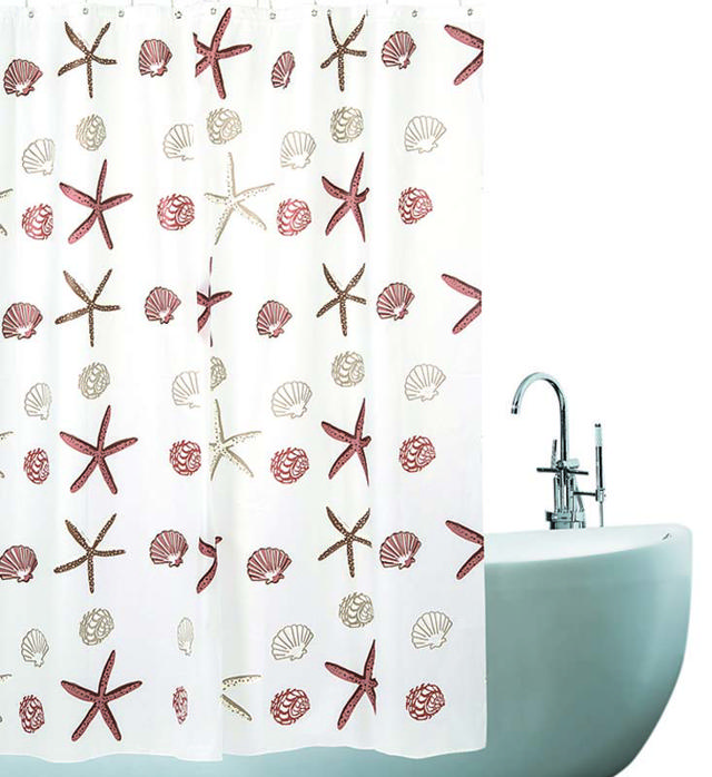 SHOWER CURTAIN 180X180 PEVA STARFISH