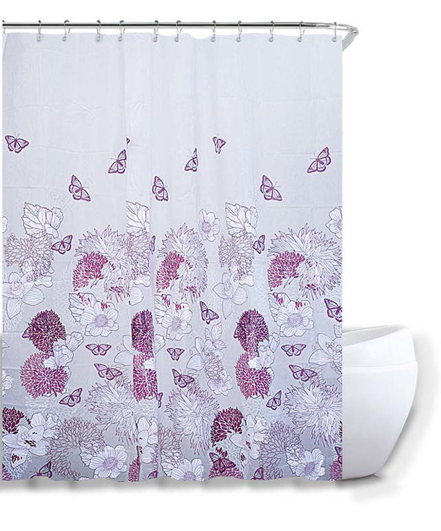 SHOWER CURTAIN 180X180 PEVA BUTTERFLI