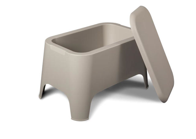 TOOMAX PETRA TABLE WITH REMOVABLE LID 59X39X36CM TAUPE