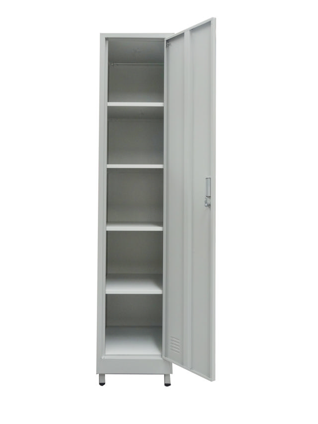 METALLIC CABINET 4 SHELVES 1 DOOR 45.7X38X180CM