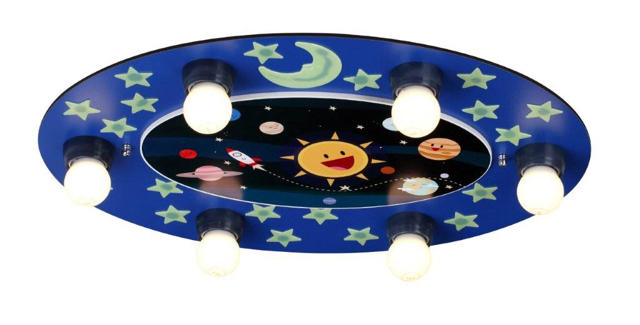 SUPERLIGHTS 'STARS' CHILDREN'S CEILING LIGHT 6xE27