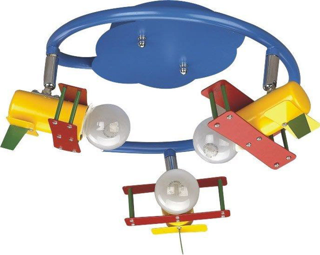 SUPERLIGHTS 'OLD PLANE' CHILDREN'S CEILING LIGHT 3xE14