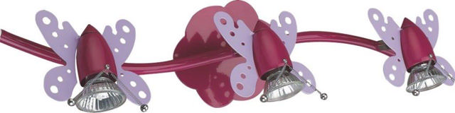 SUPERLIGHTS 'LITTLE BUTTERFLIES' CHILDREN'S CEILING LIGHT 3xGU10