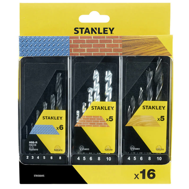 STANLEY SET DRILL WOOD METAL MATERI