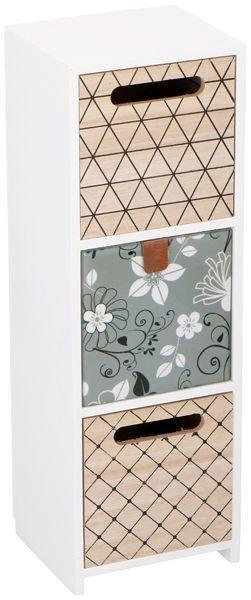 DECO WOODEN 3 DRAWER 11.5X10X34CM