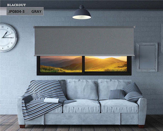 ROLLER BLIND BLACKOUT GRAY  80X160CM