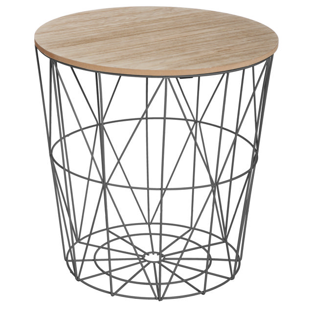 SIDE TABLE KUMI BLACK 39.5X41CM