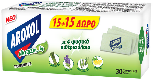 AROXOL NATURAL 4 MAT 15+15 FREE