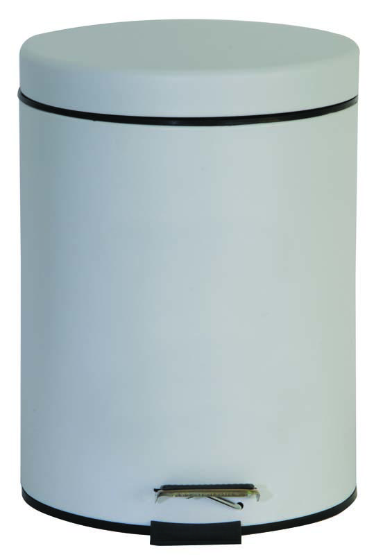 ESTIA PEDAL BIN 5L WHITE MAT