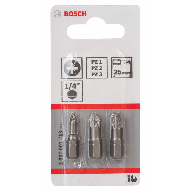 BOSCH EXTRA HART (PZ) 3 PCS SET BITS