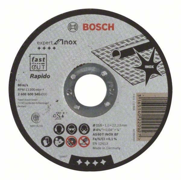 BOSCH EXPERT ΔΙΣΚΟΣ ΚΟΠΗΣ ΕΠΙΠΕΔΟΣ 115 MM, 1,0 MM