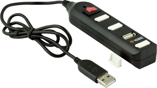 YENKEE HUB 4X USB 2.0 BLACK