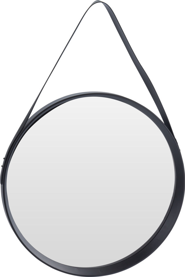 MIRROR ROUND BLACK FRAME 515MM