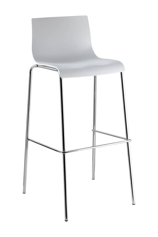 FLORA KITCHEN STOOL PP SEAT WHITE