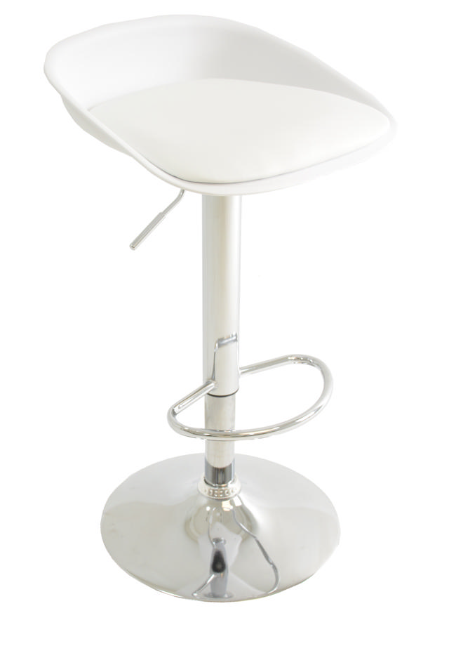 LORA BAR STOOL PP SEAT WHITE 44X45X71.5-H92.5CM