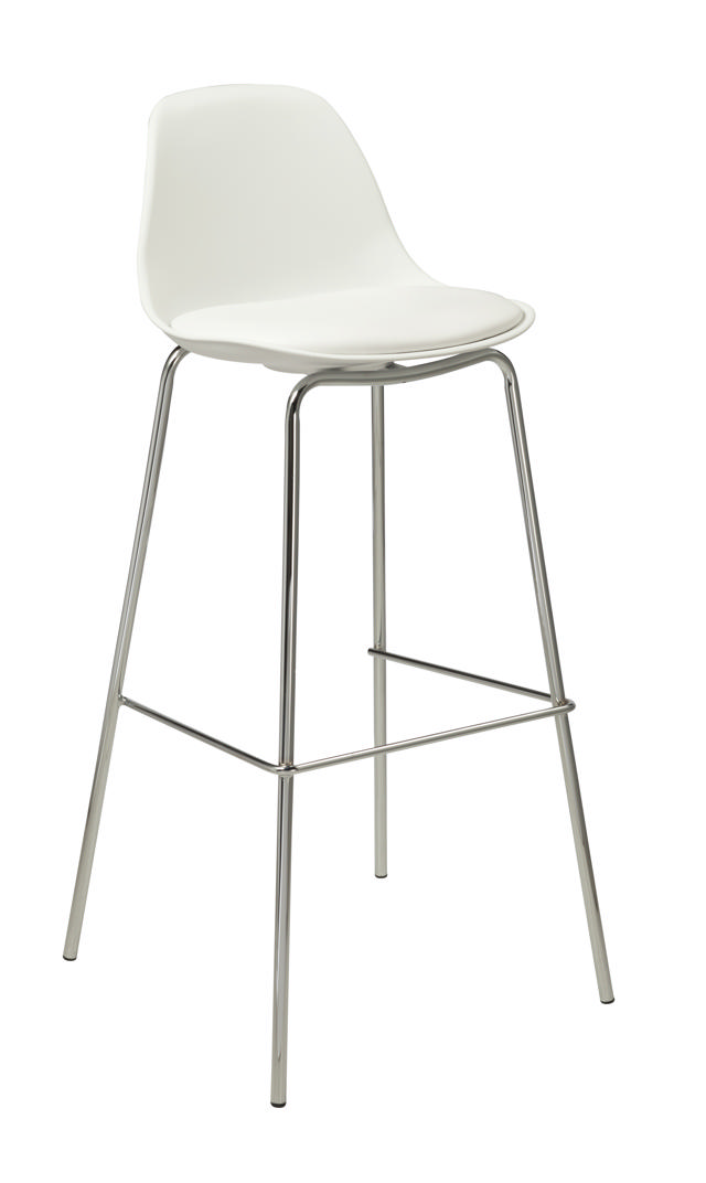 NORA KITCHEN STOOL PP SEAT WHITE