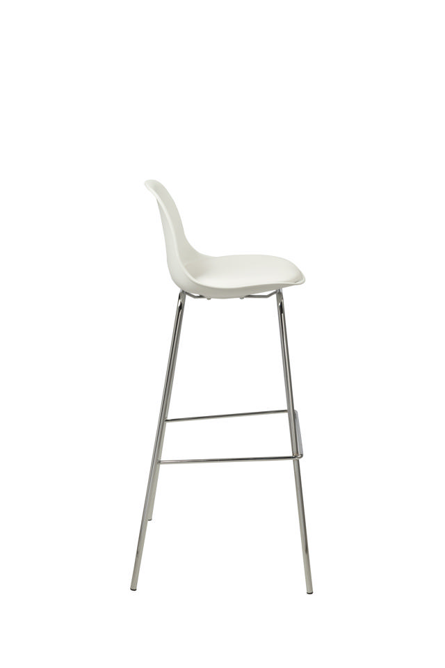 NORA KITCHEN STOOL PP SEAT WHITE