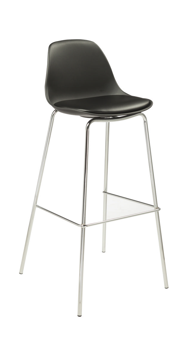 NORA KITCHEN STOOL PP SEAT BLACK