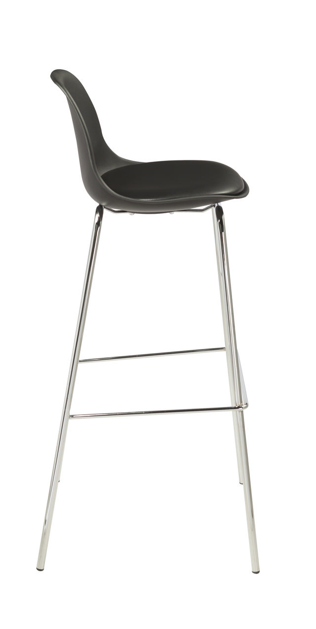 NORA KITCHEN STOOL PP SEAT BLACK