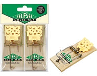 SELFSET BIG CHEESE 2PCS WOODEN MOUSE TRAP