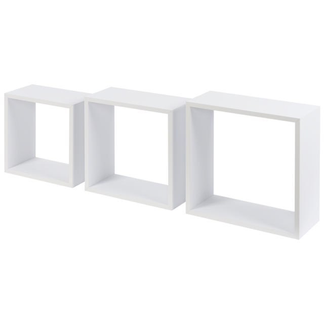 PVC CUBE 30X30X12CM 3PCS WHITE