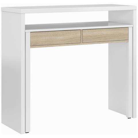 FORES HABITAT COMPUTER DESK WHITE/OAK 87.5X 98.5X36CM