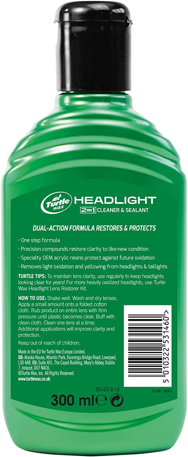 TURTLE WAX HEADLIGHT CLEANER & SEALANT